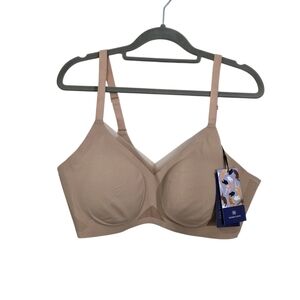 NWT Honeylove Women's Crossover Bra Wirefree Tan Beige Size XL